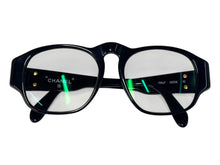 Load image into Gallery viewer, CHANEL シャネル メガネ クリアレンズ 度あり ココマーク 0006 10 ブラック ゴールド金具 美品 中古 4b006533