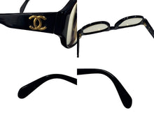 Load image into Gallery viewer, CHANEL シャネル メガネ クリアレンズ 度あり ココマーク 0006 10 ブラック ゴールド金具 美品 中古 4b006533