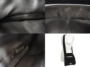 CHANEL シャネル ショルダーバッグ チョコバー ターンロック ブラック シルバー スウェード 美品 中古 4b006537