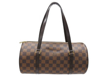 Load image into Gallery viewer, 極美品 LOUIS VUITTON ルイヴィトン ハンドバッグ パピヨン30 ダミエキャンバス N51303 ブラウン ゴールド金具 中古 4b006538