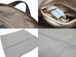 CHLOE クロエ パラティ ミディアム 2WAY ハンドバッグ 04-12-50-65 レザー ピスタチオ ゴールド金具 美品 中古 4b006542