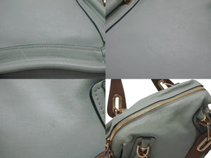 CHLOE クロエ パラティ ミディアム 2WAY ハンドバッグ 04-12-50-65 レザー ピスタチオ ゴールド金具 美品 中古 4b006542