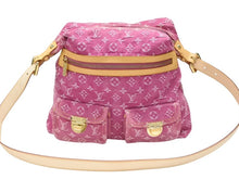 Load image into Gallery viewer, 極美品 LOUIS VUITTON ルイヴィトン バギーGM ショルダーバッグ 2WAY M95210 モノグラム デニム ピンク ゴールド金具 中古 4b006543