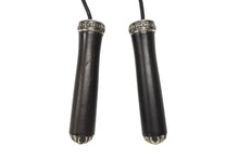 Load image into Gallery viewer, CHROME HEARTS クロムハーツ JUMPING ROPE ジャンピングロープ エボニーハンドル レザー 縄跳び ブラック シルバー金具 美品 中古 4b006554