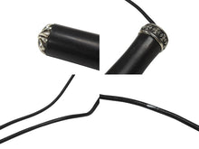 Load image into Gallery viewer, CHROME HEARTS クロムハーツ JUMPING ROPE ジャンピングロープ エボニーハンドル レザー 縄跳び ブラック シルバー金具 美品 中古 4b006554