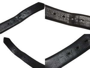 極美品 CHROME HEARTS クロムハーツ 3ピース ローラーベルト サイズ36 レザー シルバ−925 ブラック 中古 4b006555