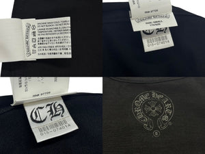 新品未使用 CHROME HEARTS × OFFWHITE クロムハーツ オフホワイト Honolulu Tee ホノルル限定半袖Tシャツ バックスクロールラベルプリント ブラック サイズS 中古 4b006556