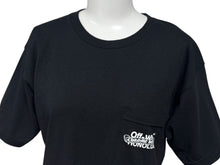Load image into Gallery viewer, 新品未使用 CHROME HEARTS × OFFWHITE クロムハーツ オフホワイト Honolulu Tee ホノルル限定半袖Tシャツ バックスクロールラベルプリント ブラック サイズS 中古 4b006556