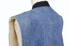Load image into Gallery viewer, 極美品 CHROME HEARTS クロムハーツ VEST-M-HOMER ホーマー デニムボアベスト サイズL ダガージップ クロスボール ブルー 中古 4b006558