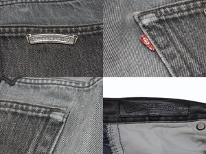 CHROME HEARTS クロムハーツ セメタリー クロスパッチ デニムパンツ リーバイス LEVI`S 501 サイズ31 ブラック 美品 中古 4b006561 