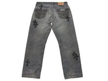 画像をギャラリービューアに読み込む, CHROME HEARTS クロムハーツ セメタリー クロスパッチ デニムパンツ リーバイス LEVI`S 501 サイズ31 ブラック 美品 中古 4b006561 
