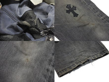 画像をギャラリービューアに読み込む, CHROME HEARTS クロムハーツ セメタリー クロスパッチ デニムパンツ リーバイス LEVI`S 501 サイズ31 ブラック 美品 中古 4b006561 