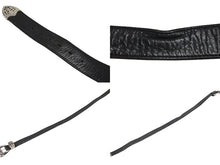 Load image into Gallery viewer, CHROME HEARTS クロムハーツ 3PC Classic 3PC belt ベルト ブラック レザー シルバー925 美品 中古 4b006567