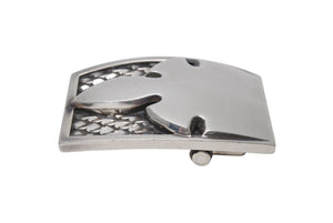 CHROME HEARTS クロムハーツ BUCKL MIL FLERKNEE フレアニー バックル 重量約222.1g 2007/923刻印 シルバー 美品 中古 4b006568