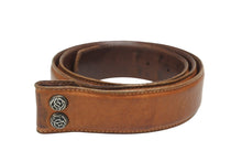 Load image into Gallery viewer, CHROME HEARTS クロムハーツ ベルト ストラップ サイズ34 フローラル ブラウン レザー シルバー925 美品 中古 4b006569