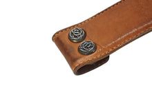 Load image into Gallery viewer, CHROME HEARTS クロムハーツ ベルト ストラップ サイズ34 フローラル ブラウン レザー シルバー925 美品 中古 4b006569
