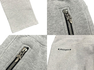 CHROME HEARTS クロムハーツ Y NOT スウェットパンツ サイズL CHプラスパッチ ダガージップ グレー 刺繍 美品 中古 4b006570 