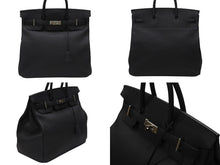 Load image into Gallery viewer, 新品同様 HERMES エルメス ハンドバッグ オータクロア40 ブラック U刻印 トゴ パラジウム金具 中古 4b006571