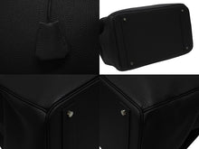 Load image into Gallery viewer, 新品同様 HERMES エルメス ハンドバッグ オータクロア40 ブラック U刻印 トゴ パラジウム金具 中古 4b006571
