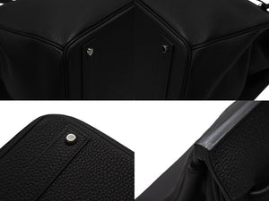 新品同様 HERMES エルメス ハンドバッグ オータクロア40 ブラック U刻印 トゴ パラジウム金具 中古 4b006571
