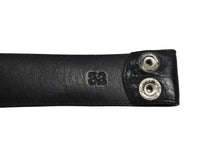 Load image into Gallery viewer, CHROME HEARTS クロムハーツ ベルト ストラップ サイズ32 フローラル ブラック レザー シルバー925 美品 中古 4b006572