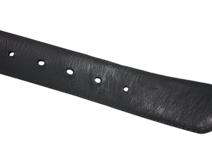 CHROME HEARTS クロムハーツ ベルト ストラップ サイズ32 フローラル ブラック レザー シルバー925 美品 中古 4b006572
