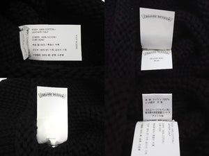 同様に CHROME HEARTS クロムハーツ クロスパッチ ニットキャップ ビーニー カシミヤ レザー シルバー925 ブラック ONE SIZE 中古 4b006574 