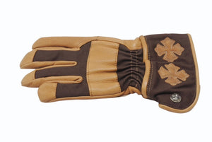新品未使用 CHROME HEARTS クロムハーツ レザーグローブ サイズM CHプラスパッチ クロスボールボタン 6パッチ シルバー925 中古 4b006590