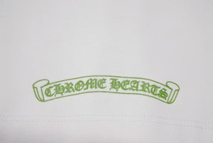 新品未使用 CHROME HEARTS クロムハーツ ローラースケートタンク ホースシュー コットン ポリウレタン クリーム グリーン サイズM 中古 4b006593