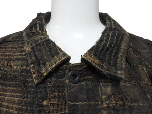 新品未使用 KAPITAL キャピタル 25SS BLACK TEA-CORE BORO SPRING 1ST JKT ボロ ジャケット ブラック コットン EK-1694LJ サイズXXL 中古 4b006594