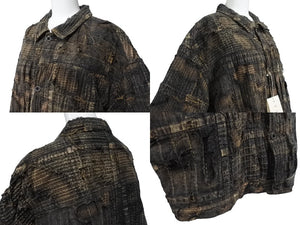 新品未使用 KAPITAL キャピタル 25SS BLACK TEA-CORE BORO SPRING 1ST JKT ボロ ジャケット ブラック コットン EK-1694LJ サイズXXL 中古 4b006594