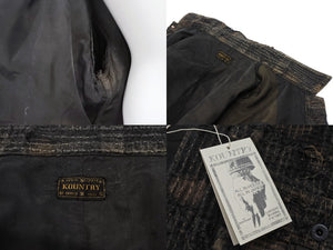 新品未使用 KAPITAL キャピタル 25SS BLACK TEA-CORE BORO SPRING 1ST JKT ボロ ジャケット ブラック コットン EK-1694LJ サイズXXL 中古 4b006594