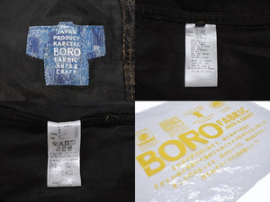 新品未使用 KAPITAL キャピタル 25SS BLACK TEA-CORE BORO SPRING 1ST JKT ボロ ジャケット ブラック コットン EK-1694LJ サイズXXL 中古 4b006594