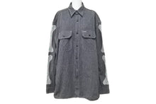 Load image into Gallery viewer, 極美品 KAPITAL キャピタル GRANDRELLE 2TONES BONE PATCH VENTILATOR WORKSHIRT 長袖シャツ K2504LS143 サイズXL チャコール 中古 4b006595