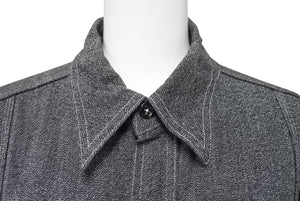 極美品 KAPITAL キャピタル GRANDRELLE 2TONES BONE PATCH VENTILATOR WORKSHIRT 長袖シャツ K2504LS143 サイズXL チャコール 中古 4b006595