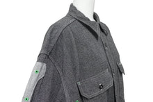 Load image into Gallery viewer, 極美品 KAPITAL キャピタル GRANDRELLE 2TONES BONE PATCH VENTILATOR WORKSHIRT 長袖シャツ K2504LS143 サイズXL チャコール 中古 4b006595