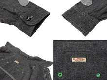 Load image into Gallery viewer, 極美品 KAPITAL キャピタル GRANDRELLE 2TONES BONE PATCH VENTILATOR WORKSHIRT 長袖シャツ K2504LS143 サイズXL チャコール 中古 4b006595
