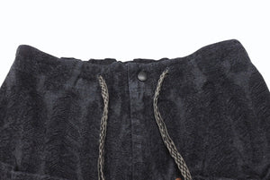 極美品 KAPITAL キャピタル 12OZ MAGPIE DENIM W-KNEE EASY SHORT PANTS デニムショーツ K2503SP025 サイズXL ブラック 中古 4b006598