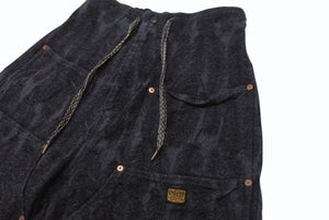 極美品 KAPITAL キャピタル 12OZ MAGPIE DENIM W-KNEE EASY SHORT PANTS デニムショーツ K2503SP025 サイズXL ブラック 中古 4b006598