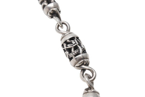 極美品 CHROME HEARTS クロムハーツ 2クリップ ケルティックローラー ウォレットチェーン 重量約364.5g 14中古リンク 4b006600 