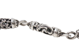 極美品 CHROME HEARTS クロムハーツ 2クリップ ケルティックローラー ウォレットチェーン 重量約364.5g 14中古リンク 4b006600 