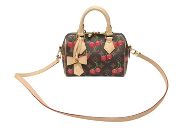 新品同様 LOUIS VUITTON ルイヴィトン LV TM スピーディー バンドリエール20 チェリーブロッサム ハンドバッグ M13094 中古 4b006603