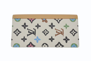 極美品 ルイ ヴィトン クリエイター ルイ ヴィトン × タイラーザ ポルトフォイユ ブラザ NM 長財布 モノグラム クラギー M83335 バニラ 中古 4b006605 