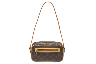 新品同様 LOUIS VUITTON ルイヴィトン ポシェットシテ ワンショルダーバッグ M51183 モノグラムキャンバス レザー ブラウン 中古 4b006607