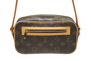 新品同様 LOUIS VUITTON ルイヴィトン ポシェットシテ ワンショルダーバッグ M51183 モノグラムキャンバス レザー ブラウン 中古 4b006607