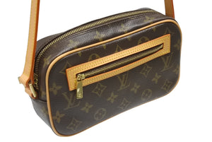新品同様 LOUIS VUITTON ルイヴィトン ポシェットシテ ワンショルダーバッグ M51183 モノグラムキャンバス レザー ブラウン 中古 4b006607