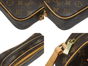 新品同様 LOUIS VUITTON ルイヴィトン ポシェットシテ ワンショルダーバッグ M51183 モノグラムキャンバス レザー ブラウン 中古 4b006607