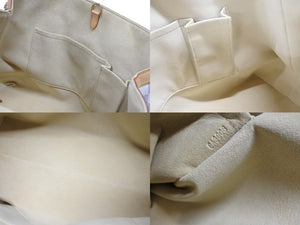 極美品 LOUIS VUITTON ルイヴィトン ハムステッドMM ハンドバッグ N51204 ダミエアズール ホワイト 中古 4b006608