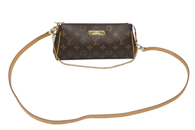 極美品 LOUIS VUITTON ルイヴィトン エヴァ ショルダーバッグ M95567 モノグラム ブラウン ゴールド金具 中古 4b006609