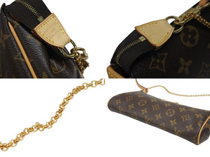 極美品 LOUIS VUITTON ルイヴィトン エヴァ ショルダーバッグ M95567 モノグラム ブラウン ゴールド金具 中古 4b006609